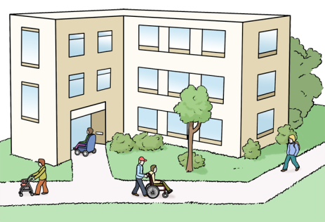 Illustration eines Gebäudes