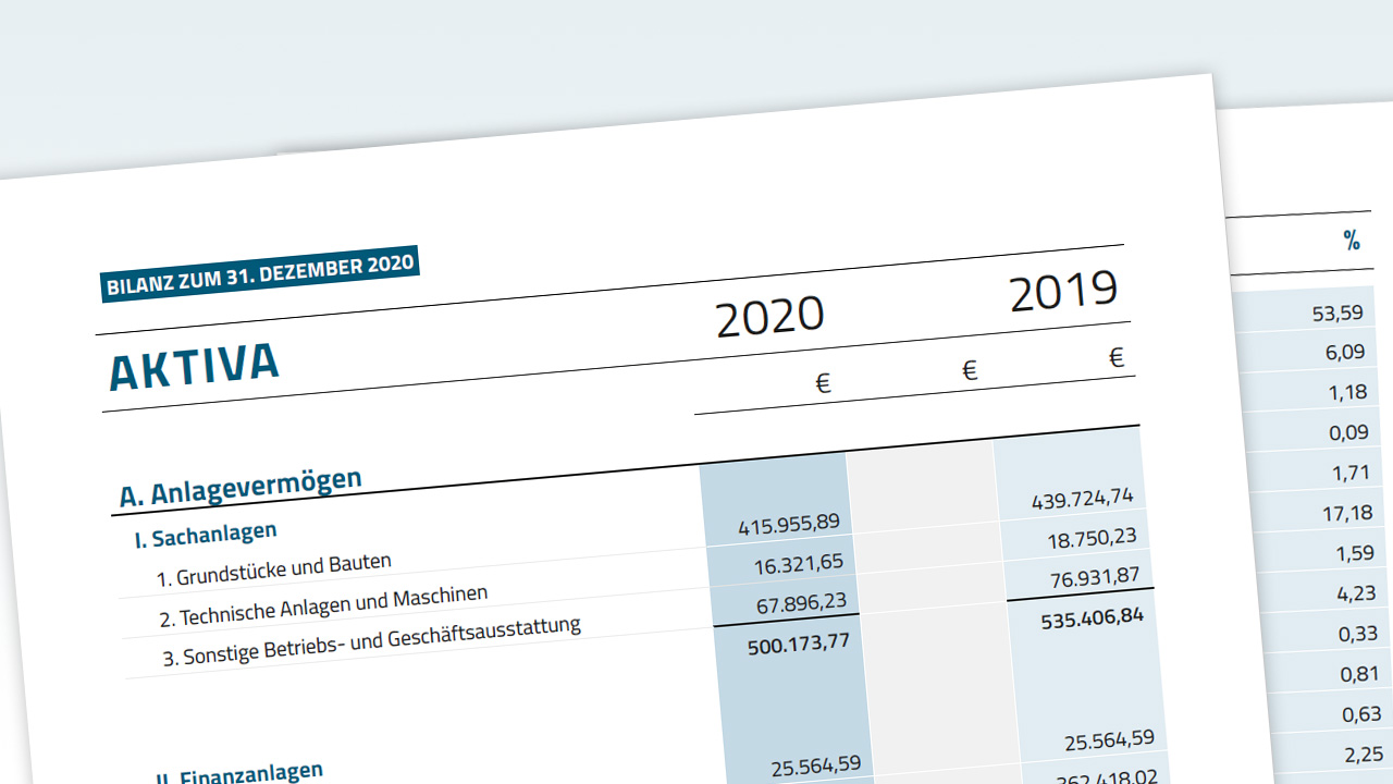 Bilanz, Mittelverwendung und Mittelherkunft 2020