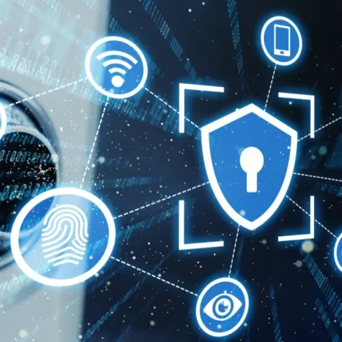 Ein Schloss in einem digitalen Raum