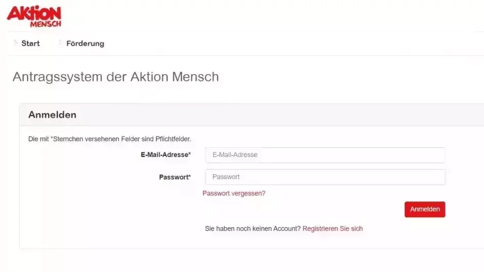 Инструкция - Регистрация в Aktion Mensch