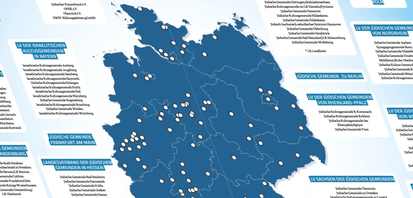 Mitgliedsverbände der ZWST 2024