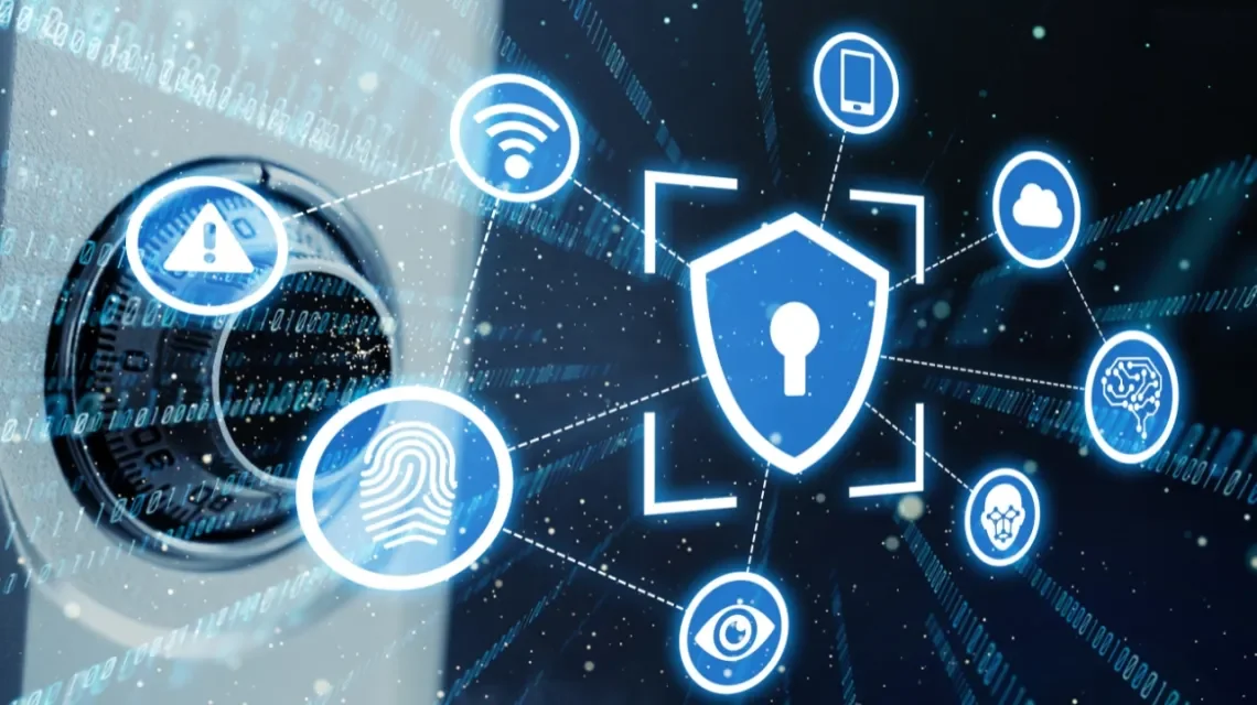 Ein Schloss in einem digitalen Raum