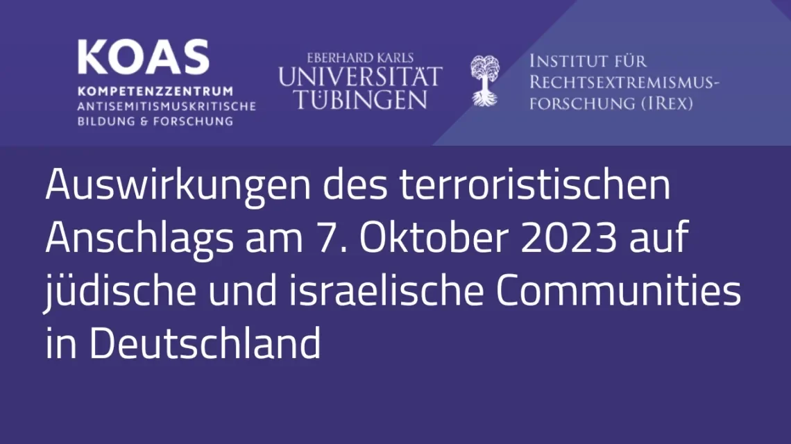 Online Veranstaltung: Auswirkungen des terroristischen Anschlags am 7. Oktober 2023 auf jüdische und israelische Communities in Deutschland