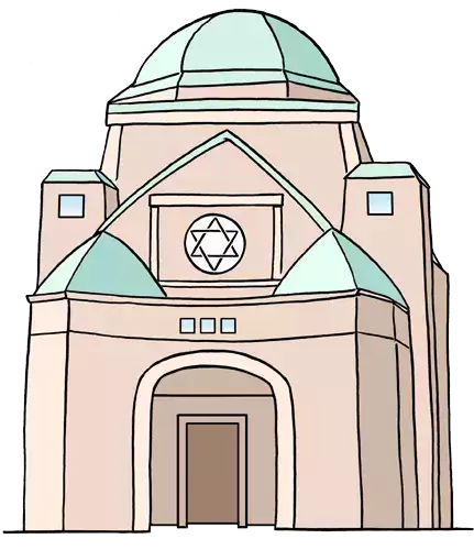 Illustration einer Synagoge