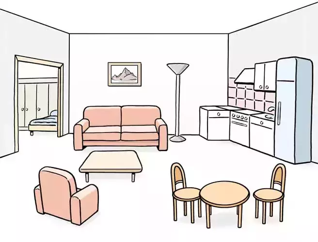 Illustration einer Wohnung