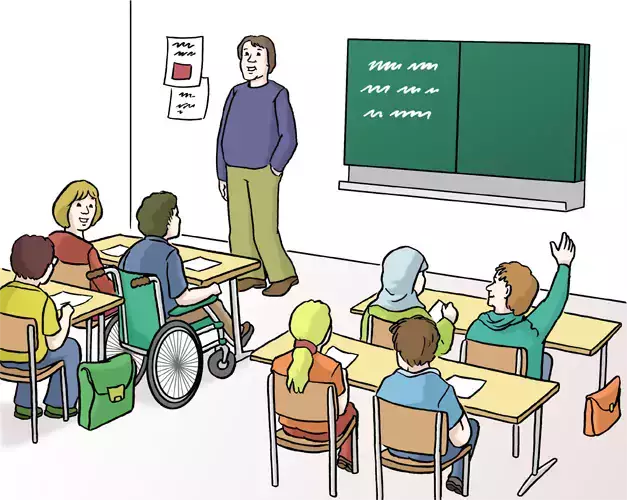 Illustration einer Schulklasse